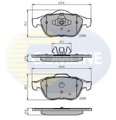 Тормозные колодки COMLINE CBP02020