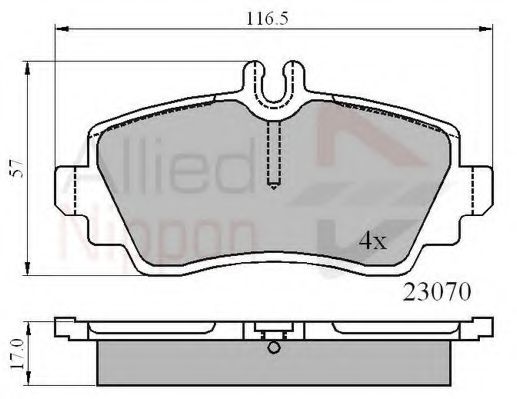Тормозные колодки COMLINE ADB0748