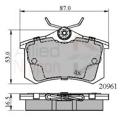 Тормозные колодки COMLINE ADB01716