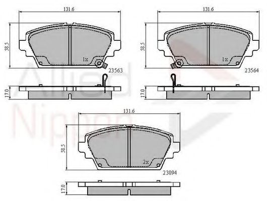 Тормозные колодки COMLINE ADB3802
