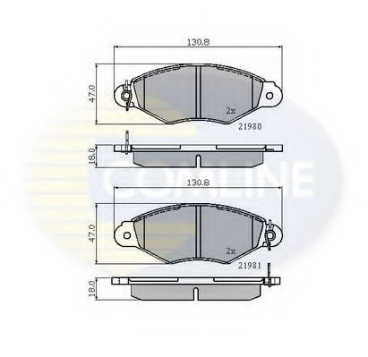 Тормозные колодки COMLINE CBP0485