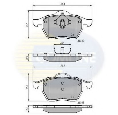 Тормозные колодки COMLINE CBP0715