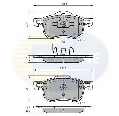 Тормозные колодки COMLINE CBP0730