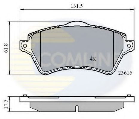 Тормозные колодки COMLINE CBP0873