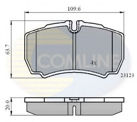 Гальмівні колодки COMLINE CBP01034