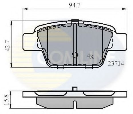 Тормозные колодки COMLINE CBP01039
