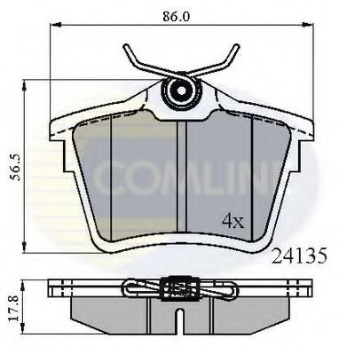 Тормозные колодки COMLINE CBP01252