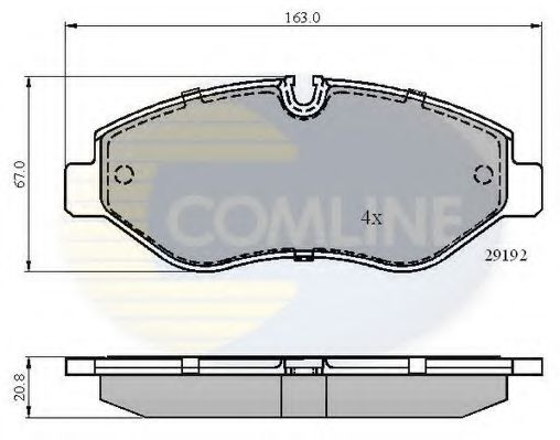 Тормозные колодки COMLINE CBP01555
