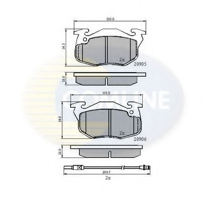 Тормозные колодки COMLINE CBP2258