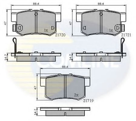 Тормозные колодки COMLINE CBP3445