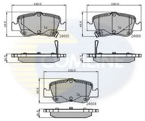 Тормозные колодки COMLINE CBP31572