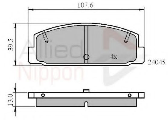 Тормозные колодки COMLINE ADB0819