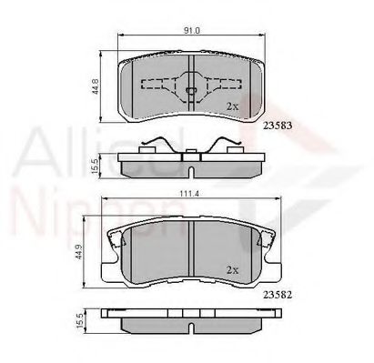 Тормозные колодки COMLINE ADB0905