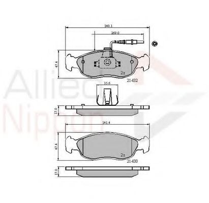 Тормозные колодки COMLINE ADB1570