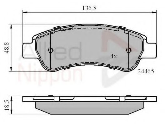 Тормозные колодки COMLINE ADB01604