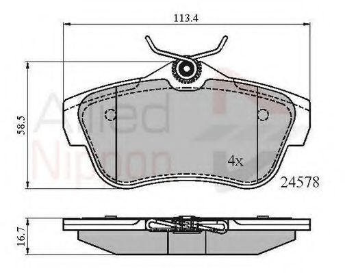 Тормозные колодки COMLINE ADB01622