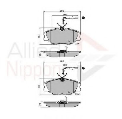 Тормозные колодки COMLINE ADB11001