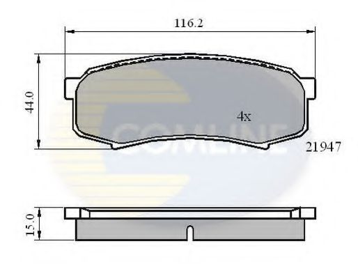 Тормозные колодки COMLINE CBP0404