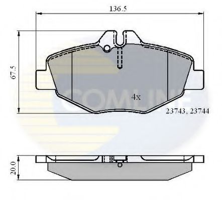 Тормозные колодки COMLINE CBP01209