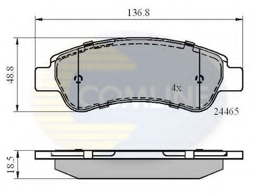 Тормозные колодки COMLINE CBP01604