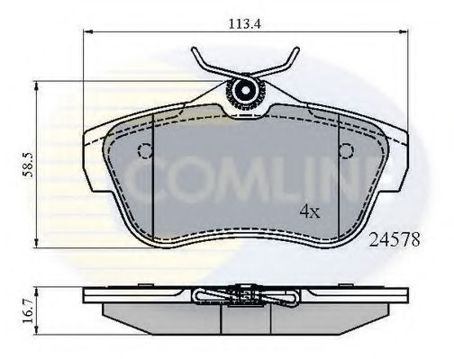 Тормозные колодки COMLINE CBP01622