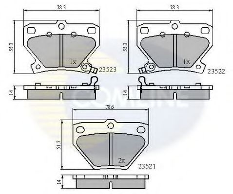 Тормозные колодки COMLINE CBP3841