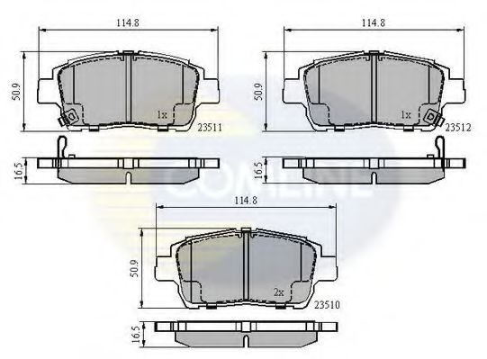 Гальмівні колодки COMLINE CBP3901
