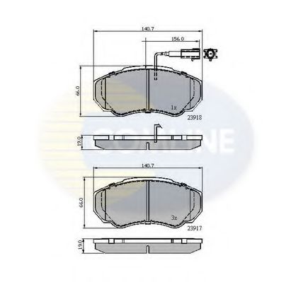 Тормозные колодки COMLINE CBP11040