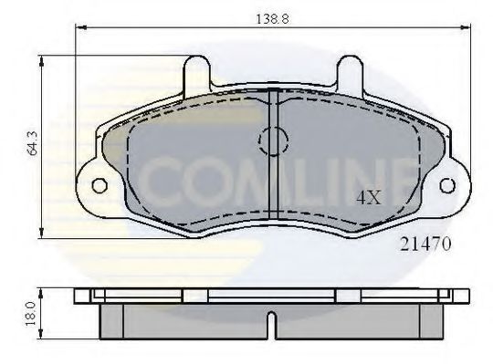 Тормозные колодки COMLINE CBP0132
