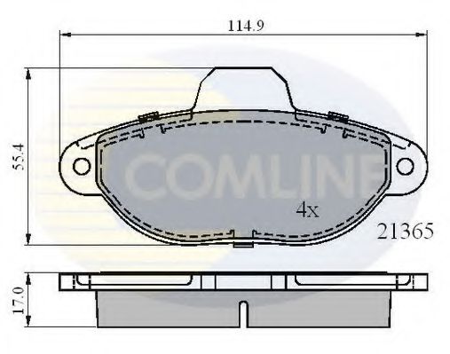 Тормозные колодки COMLINE CBP0509