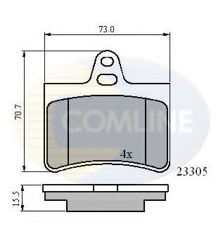 Тормозные колодки COMLINE CBP01122