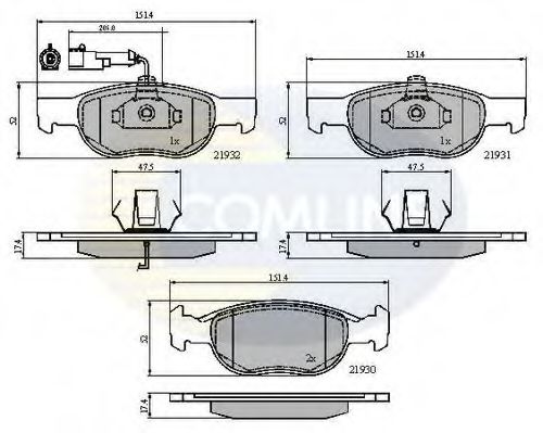 Тормозные колодки COMLINE CBP1479