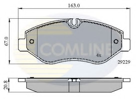 Тормозные колодки COMLINE CBP01616