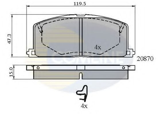 Гальмівні колодки COMLINE CBP3163