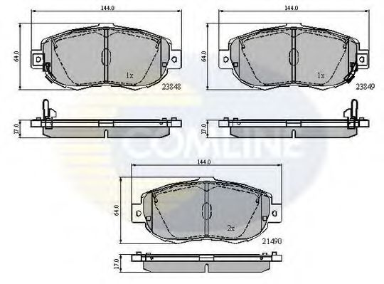 Тормозные колодки COMLINE CBP3789