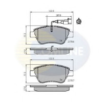 Гальмівні колодки COMLINE CBP11702