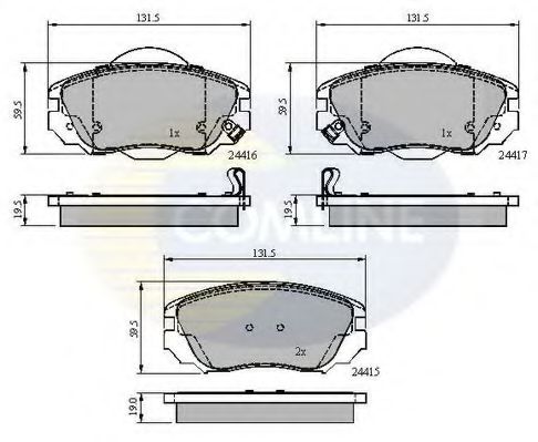 Гальмівні колодки COMLINE CBP31679
