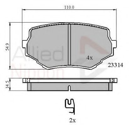 Тормозные колодки COMLINE ADB3475