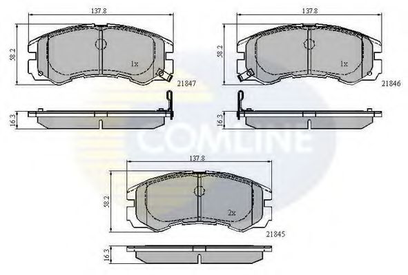 Тормозные колодки COMLINE CBP3229