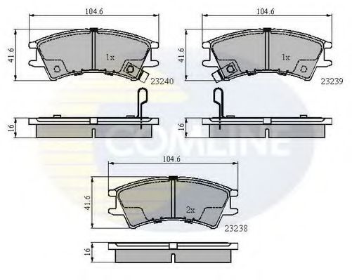 Тормозные колодки COMLINE CBP3488