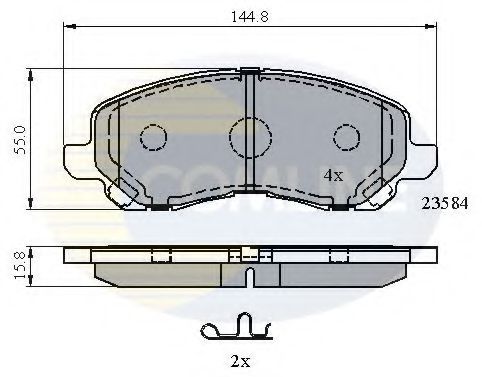 Тормозные колодки COMLINE CBP31256