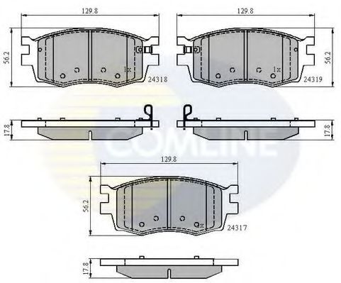 Тормозные колодки COMLINE CBP31519