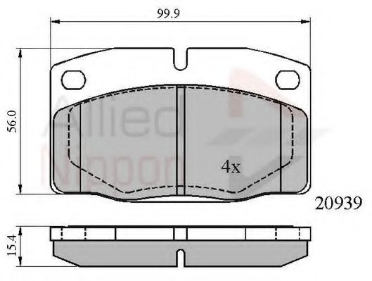 Тормозные колодки COMLINE ADB0135