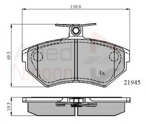 Тормозные колодки COMLINE ADB0736