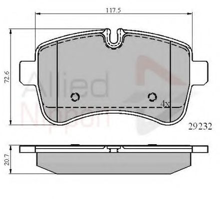 Тормозные колодки COMLINE ADB01617