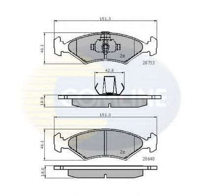 Тормозные колодки COMLINE CBP0444