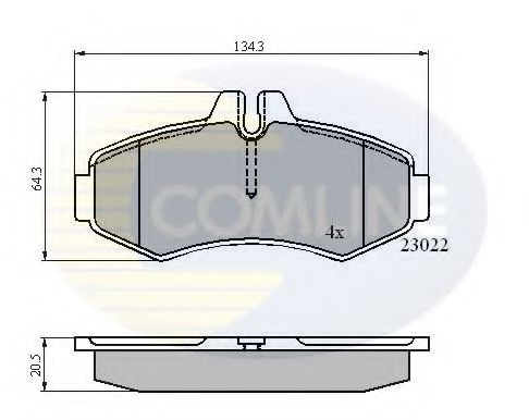 Тормозные колодки COMLINE CBP0480
