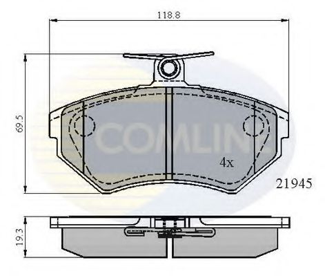 Тормозные колодки COMLINE CBP0736