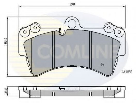 Гальмівні колодки COMLINE CBP01315