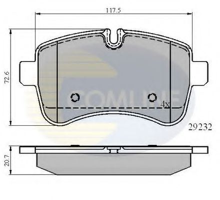 Гальмівні колодки COMLINE CBP01617